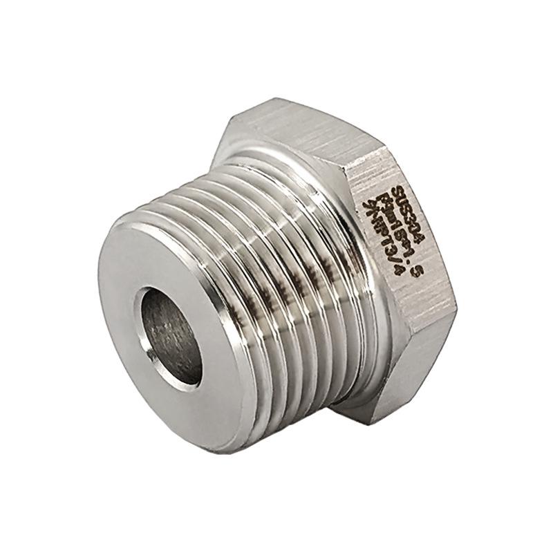 Gewindeadapter aus Edelstahl 304: Metrisch-Zoll-Reduzierstück, weiblich M18x1.5 auf männlich NPT 3/4