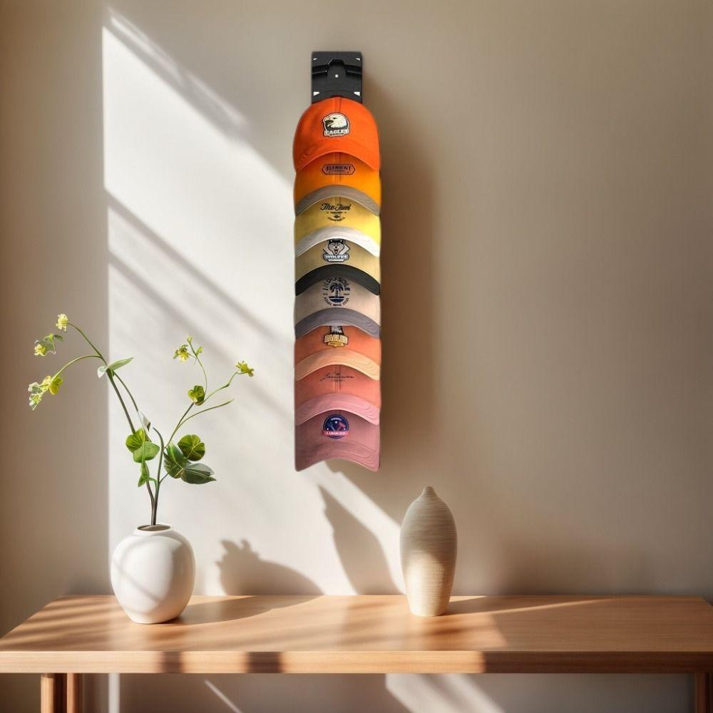 10 Holes Wall Mounted Hat Rack Space Saving Hat Display Stand  Bedroom