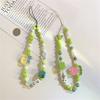 Crystal Bracelet Mobile Phone Lanyard Sweet Girls Cellphone Chain Beaded Phone Strap  Women Girl