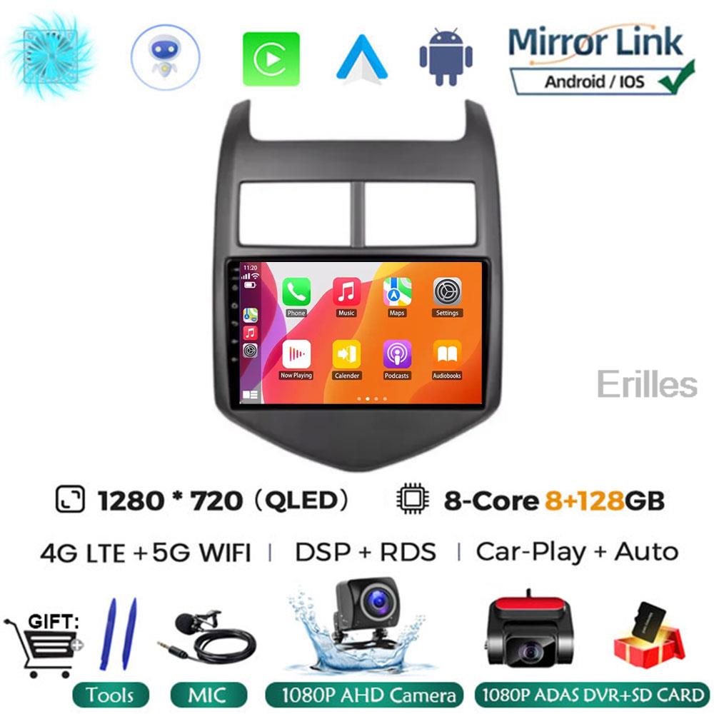 5G 2din Android 14 Car Radio Multimedia Player For Chevrolet Aveo 2 Sonic T300 Autoradio CarPlay Navigation GPS