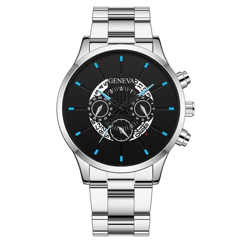 

Geneva Mens Quartz Wristwatch With Calendar And 24 Hour Indicator For Business And Casual Wear Style 17