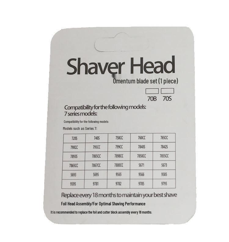 Compatible Replacement Foil & Cutter Head for Braun Series 7 Shaver Models 70B, 70S, 760, 750, 790CC, 7865.