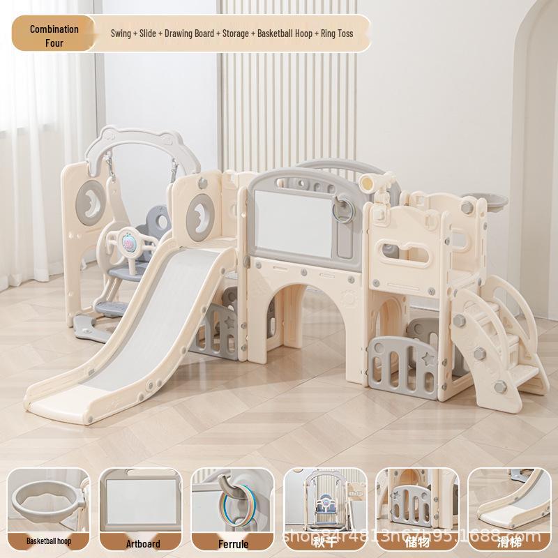 Kids' Non-Slip Indoor Slide & Swing Combo Toy - Multi-Functional Entertainment for Toddlers & Family
