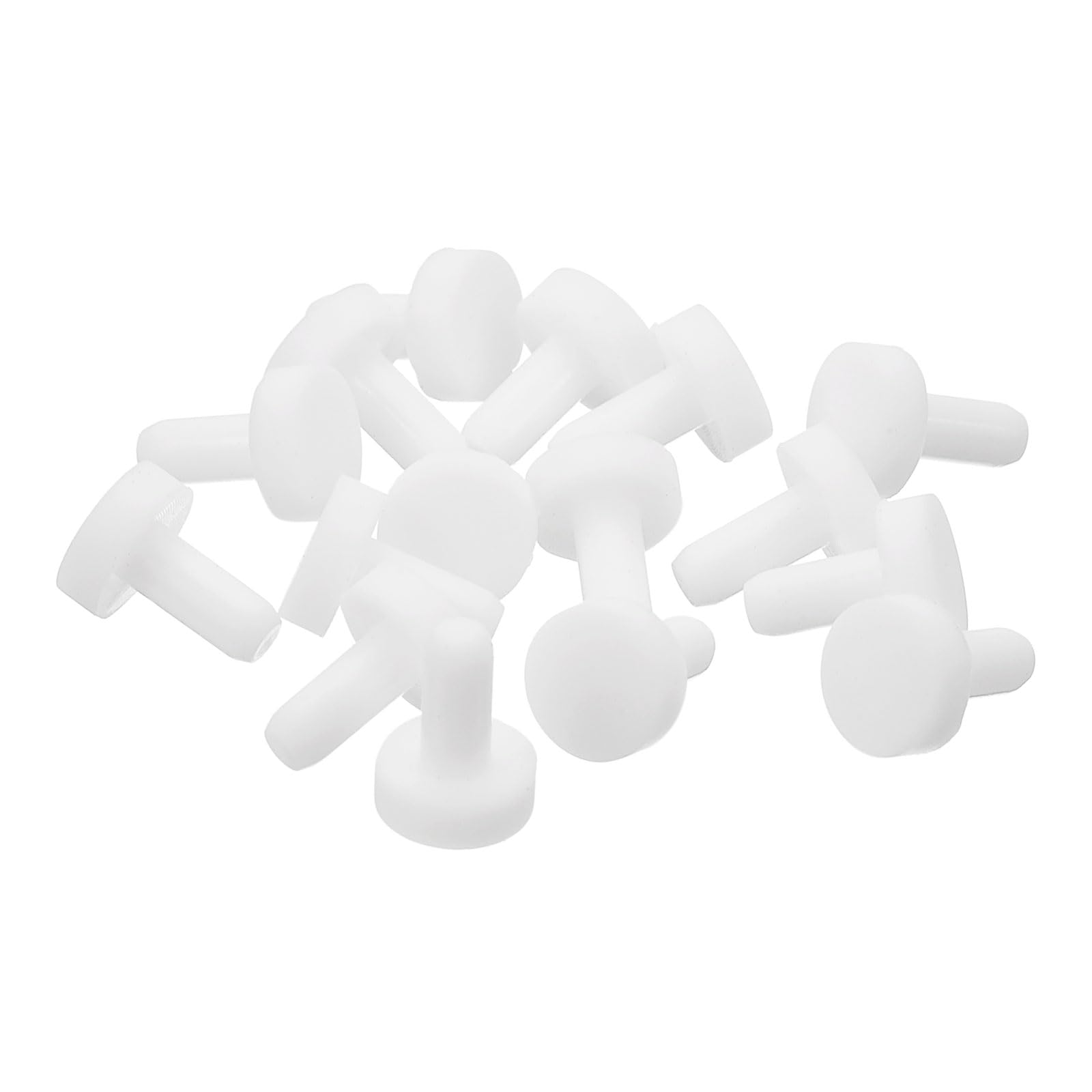 uxcell 32pcs White Rubber Stopper 2.5-2.8mm/0.1-0.11  Hole Suitable for 3mm Plug Hole белый