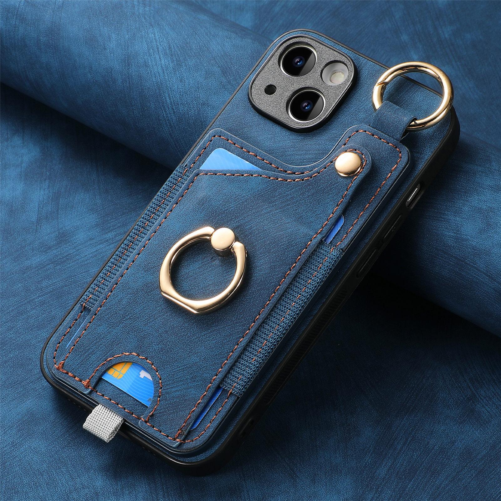 

Новая модель подходит для чехла для мобильного телефона Apple 16 Pro Max, однотонного держателя для карт формата 14 с защитой от падений, защитного чехла для iPhone 15. iPhone 6/6S синий