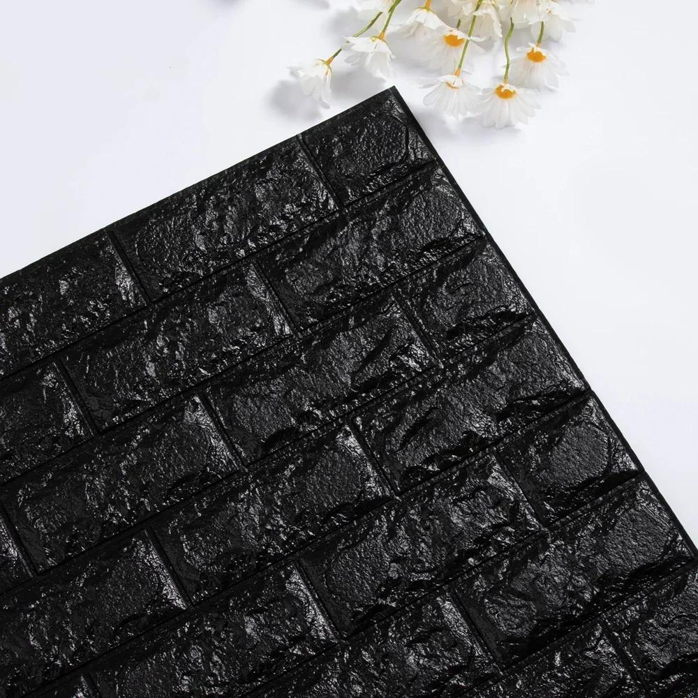 

3D Самоклеящиеся стеновые панели с кирпичным узором Обои Сделай сам Водонепроницаемые для гостиной Спальни Кухни Фоновая отделка стен 60cmX120cm