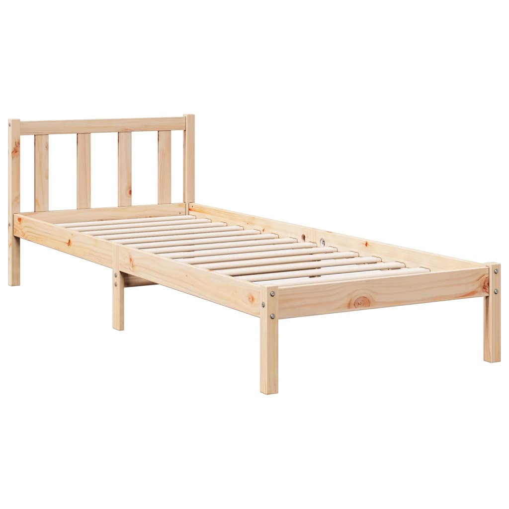 Vidaxl Longer Bed Without Mattress, 90X220 Cm, Solid Pine Wood