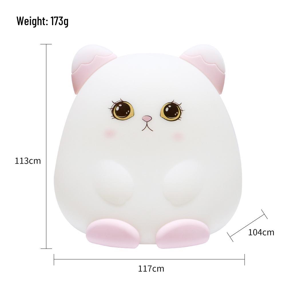 Multi-color USB Silicone Tap Light: Cartoon Kids' Night Light with Induction Sensor
