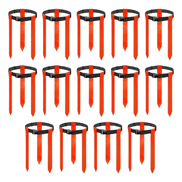 14Pcs Football Webbing Waist Flag Adjustable Competition Training Equipment Youth Football Training Gear Easy to Use