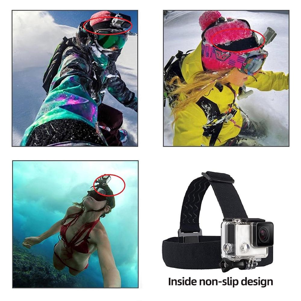 Head Strap Mount Belt Holder For GoPro Hero 13 12 11 10 9 8 7 6 5 AKASO SJCAM SJ4000 Insta360 DJI Osmo Action Camera Accessories