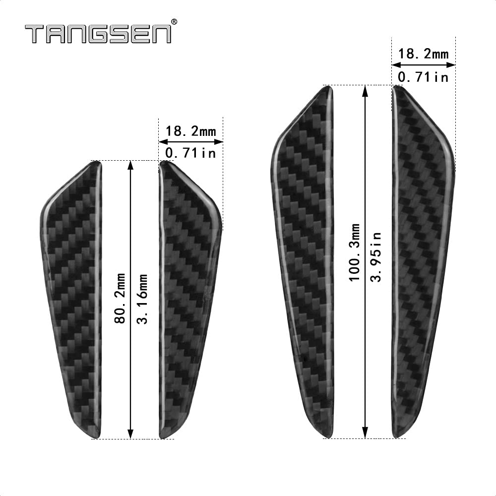 TANGSEN Ochrana auta, Karbon, Ochrana bočních dveří, Skryje škrábance, Uhlíkové vlákno, Proti poškrábání, Proti nárazům, TPU