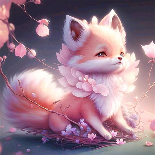 Diamant-Malerei voller Bohrer Fuchs Cartoon Home Decor Stickerei Mosaik Tier Blume Kreuzstich Kristall Wandkunst