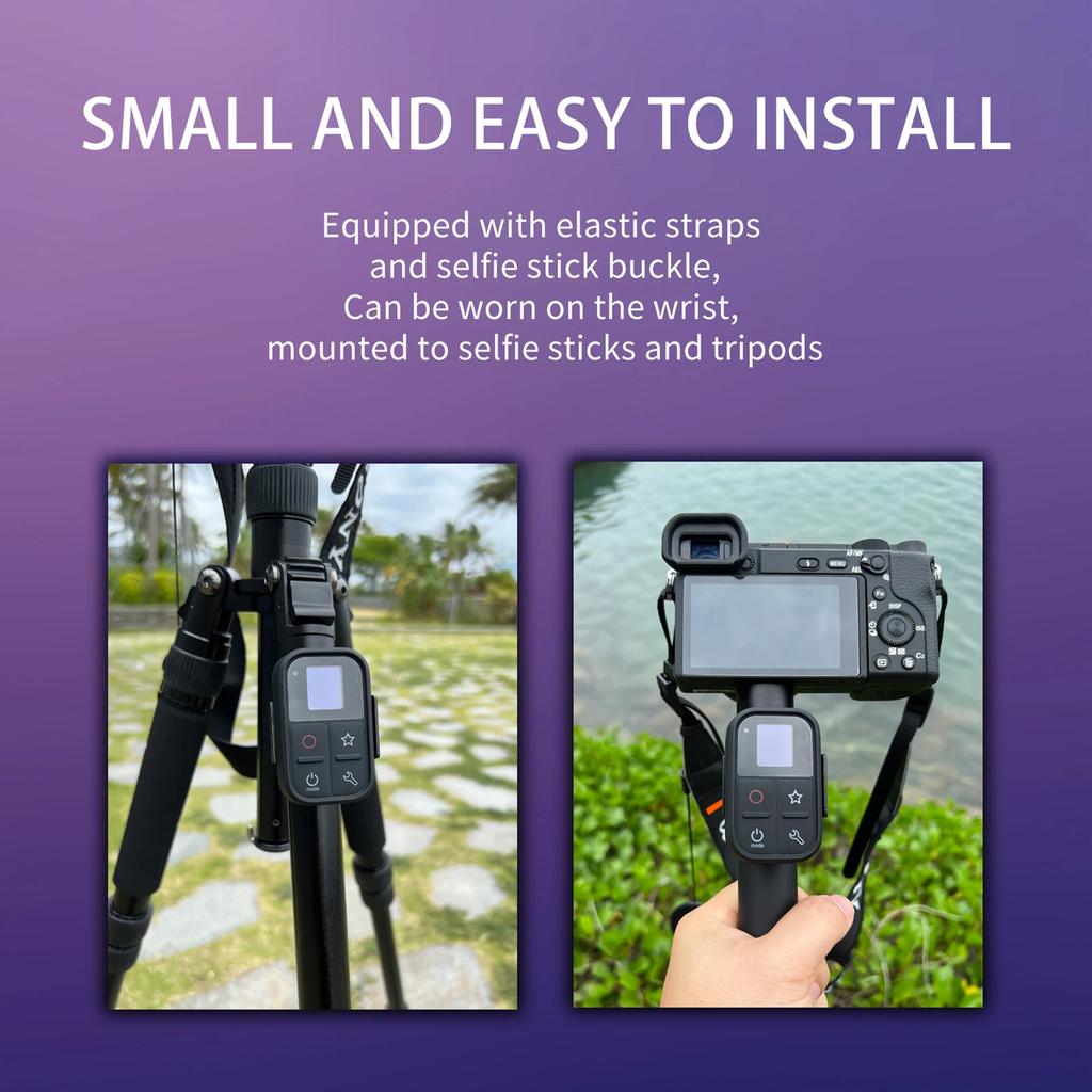 Camera Wireless Remote Control for Photo Video Focus Zoom 10M Control Distance Built in Battery with Wrist Strap