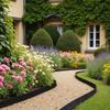 Landscape Edging, 1000 X 10 Cm Plastic Garden Border Edging with 30 Spikes & 2 Ground Stakes, No Dig, Flexible Lawn Edgings Roll, UV-Resistant Mini
