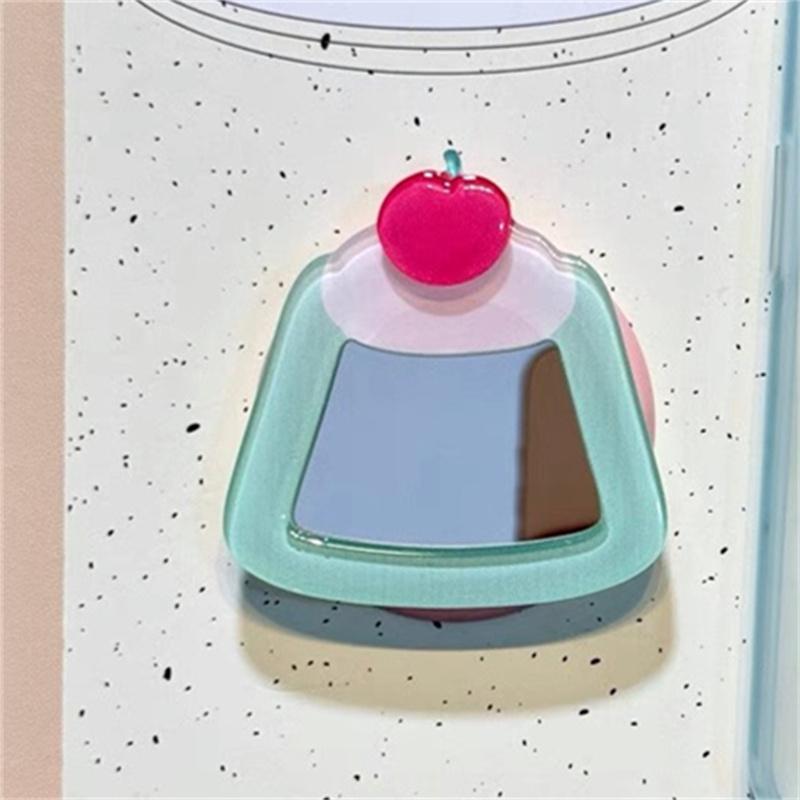 Koreański słodki kreskówka Etui na telefon Apple Magsafe Tok do iPhone 15 13 14 16 Pro Max Lody lustrzane magnetyczny uchwyt czyste etui