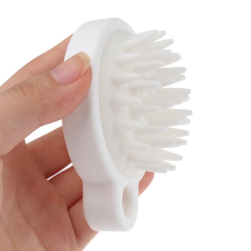 Handheld Silicone Scalp Shampoo Massage Brush Washing Shower Clean Brush Bath