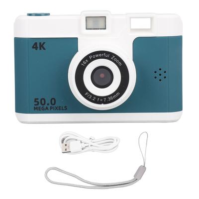 Digital Camera 1080P 50MP HD Dual Lens Wireless 16X Digital Zoom Anti Shake Compact Camera with MP3