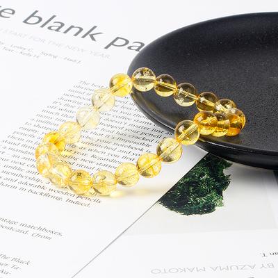 Original Reiki Citrine Bracelets Women Energy Yellow Crystal Enhance Thinking Confidence Bracelets Gemini Guardian Stone Jewelry