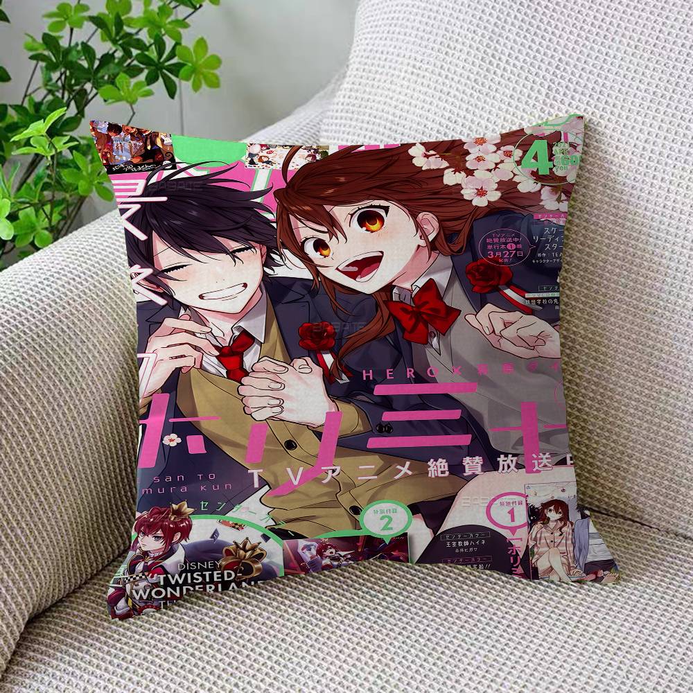 Anime Figure Horimiya Pillow Anime Pillow Sofa Bed Head Pillow Cover Cushion Cover 45x45 Cm Fashion