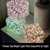 Tulip Night Light: Handmade 3D Magic Cube Atmosphere Lamp Gift