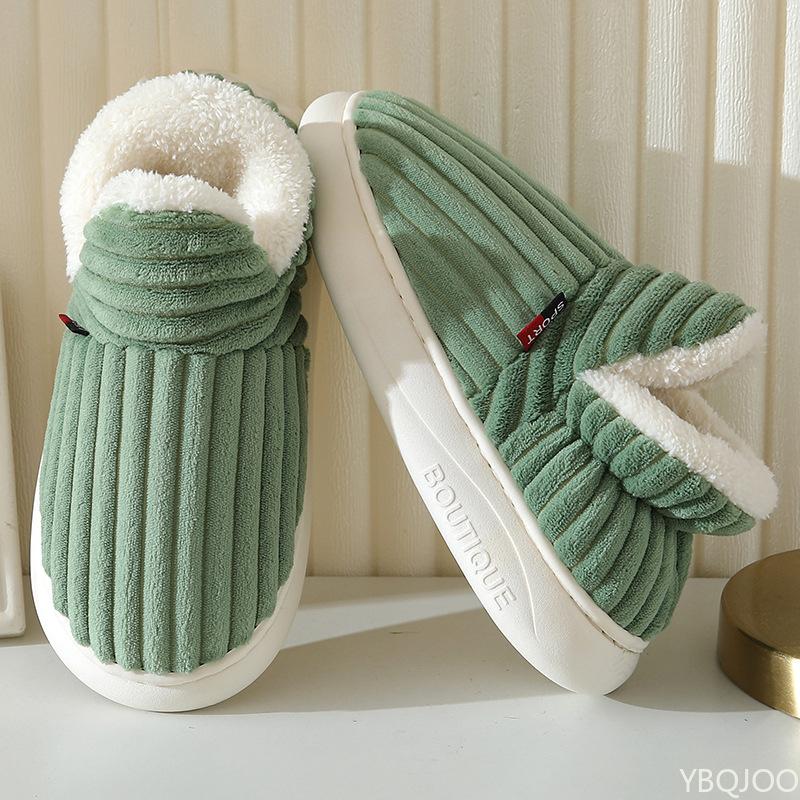 Fashion Winter soft comfortable thick soled women's indoor home warm cotton shoes simple daily lightweight women's slippers