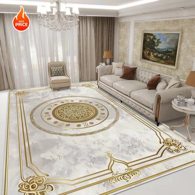 Tapetes Nórdicos de Luxo Leve Dourados Sala de Estar Área Grande Casa Sofá Mesa Varanda Entrada Tapete Decoração Quarto Tapetes Antiderrapantes