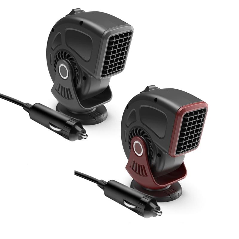 Portable 24V Car Heater Cigarette Lighter Windshield Defroster & Defogger 2 in 1 Fast Heating/Cooling Heater Demister