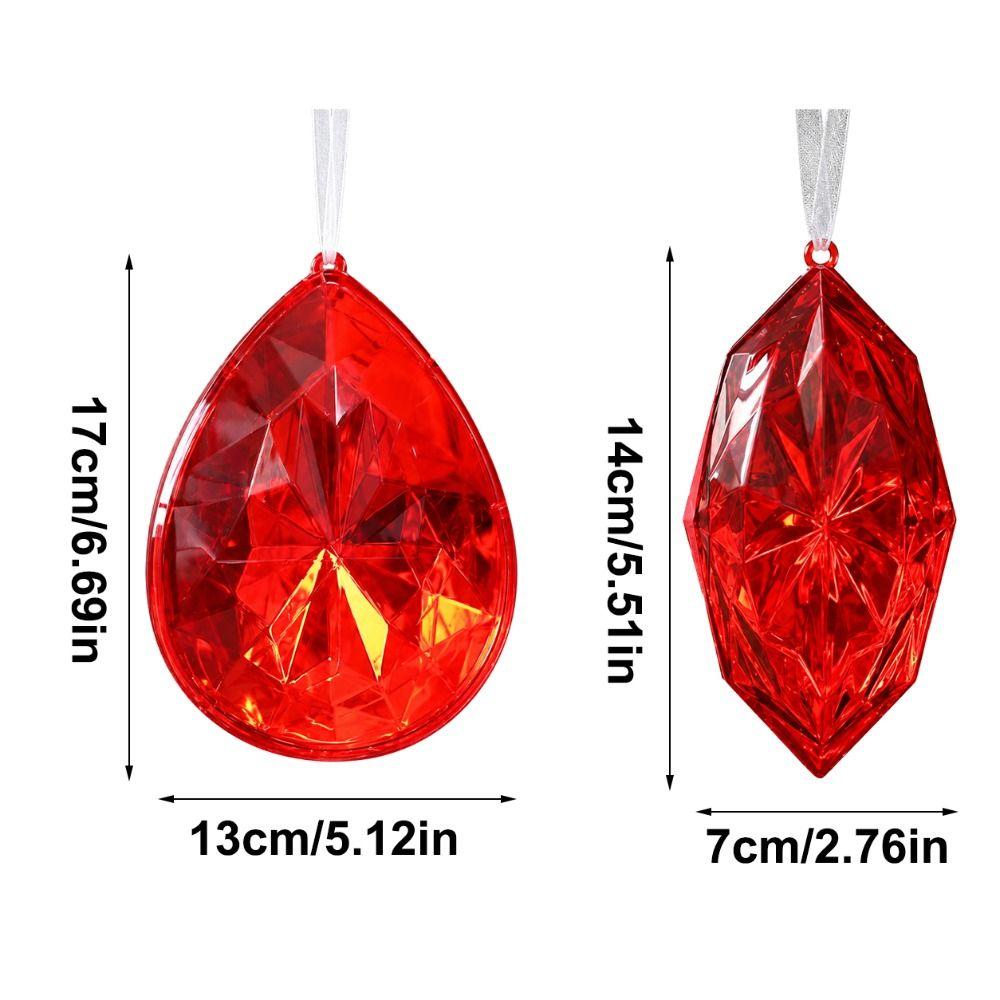 Transparent Crystal Ornament Faceted Faceted Tree Ornament  Christmas Tree Decor