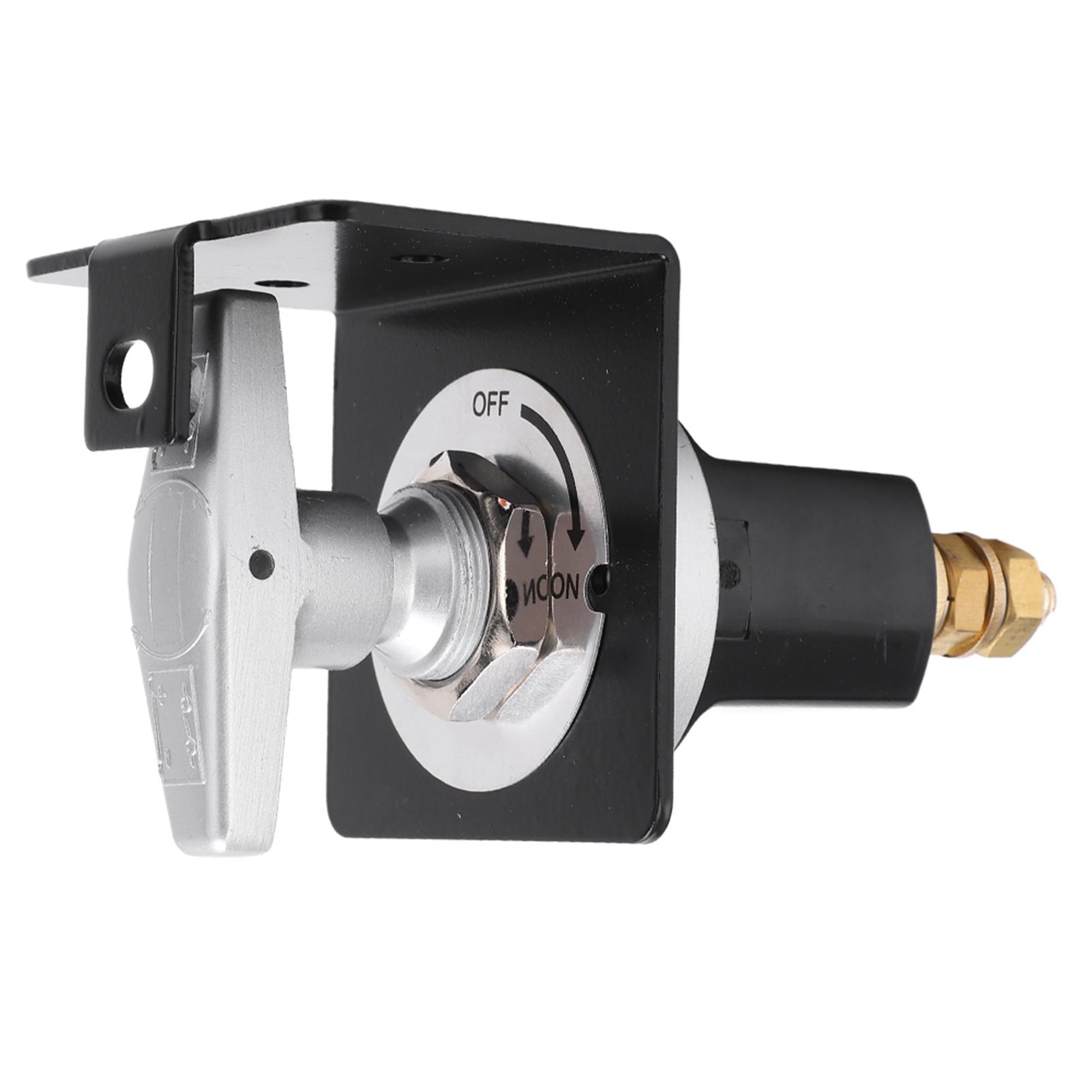 

Выключатель питания аккумулятора Металлический 12В 500А Выключатель питания аккумулятора Питание Защита от утечки для RV Яхты Грузовика чёрный