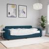 Vidaxl Sofa Z Materacem Do Spania, Niebieska, 90X200 Cm, Aksamit