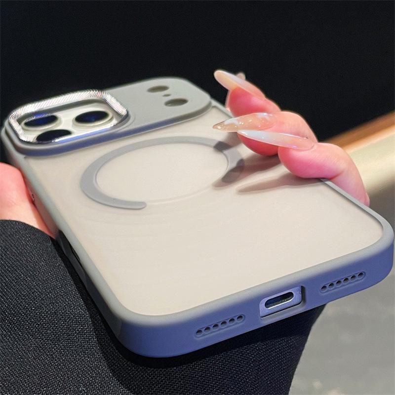 Magnetic Skin Feel iPhone 17 Pro Max Case for Large Hole Models 13/14/15/16 Frosted