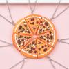 Neues rundes sieben-teiliges Set gespleißte Pizza Halskette gute Freunde Freundschaft Anhänger