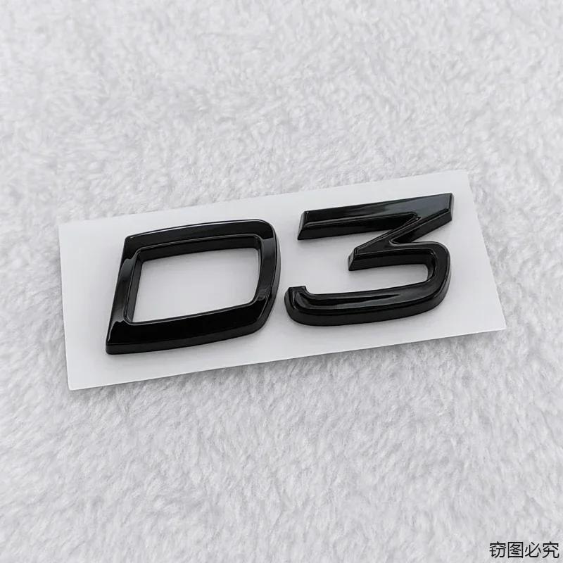 3D Car ABS Rear Trunk Badge Emblem Sticker for Volvo D2 D3 D4 D5 D6 D7 Logo V40 S40 S60 S70 S80 V50 Exterior Accessories
