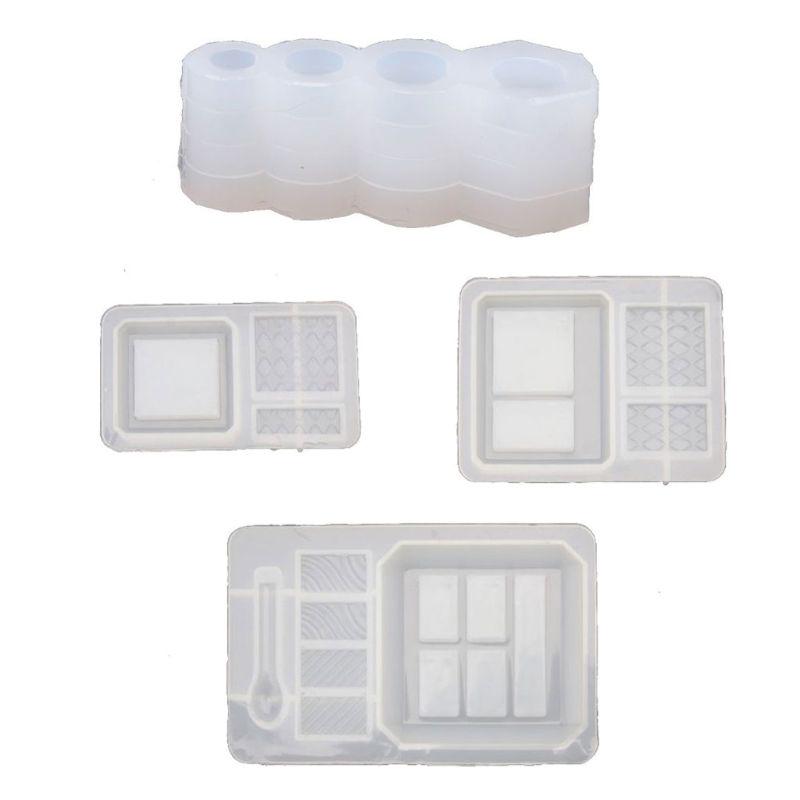 Buy Lipstick Eyeshadow Palette Epoxy Resin Mold Makeup Case Keychain