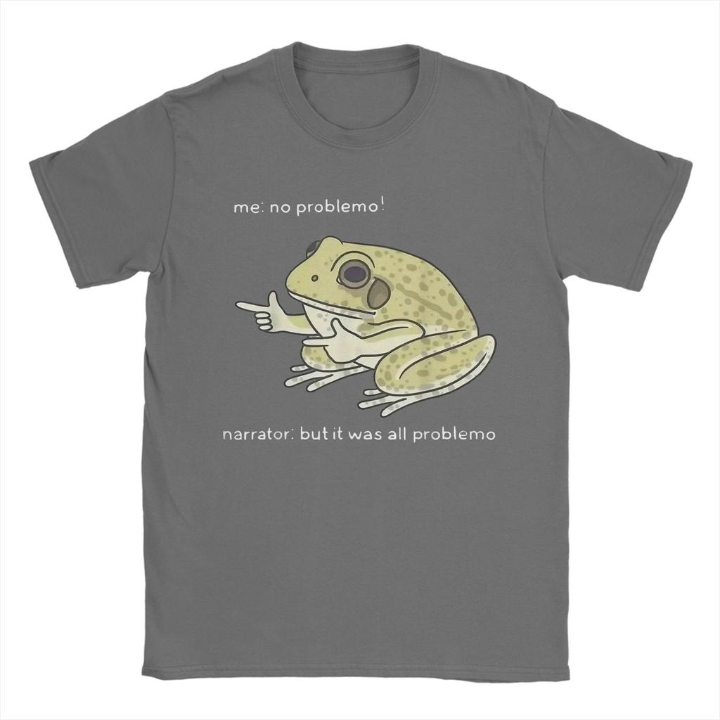 Frog Me No Problemo Narrator But It Was All Problemo T-Shirt Herren Streetwear T-Shirts Sommer O-Neck Tees Große Größen