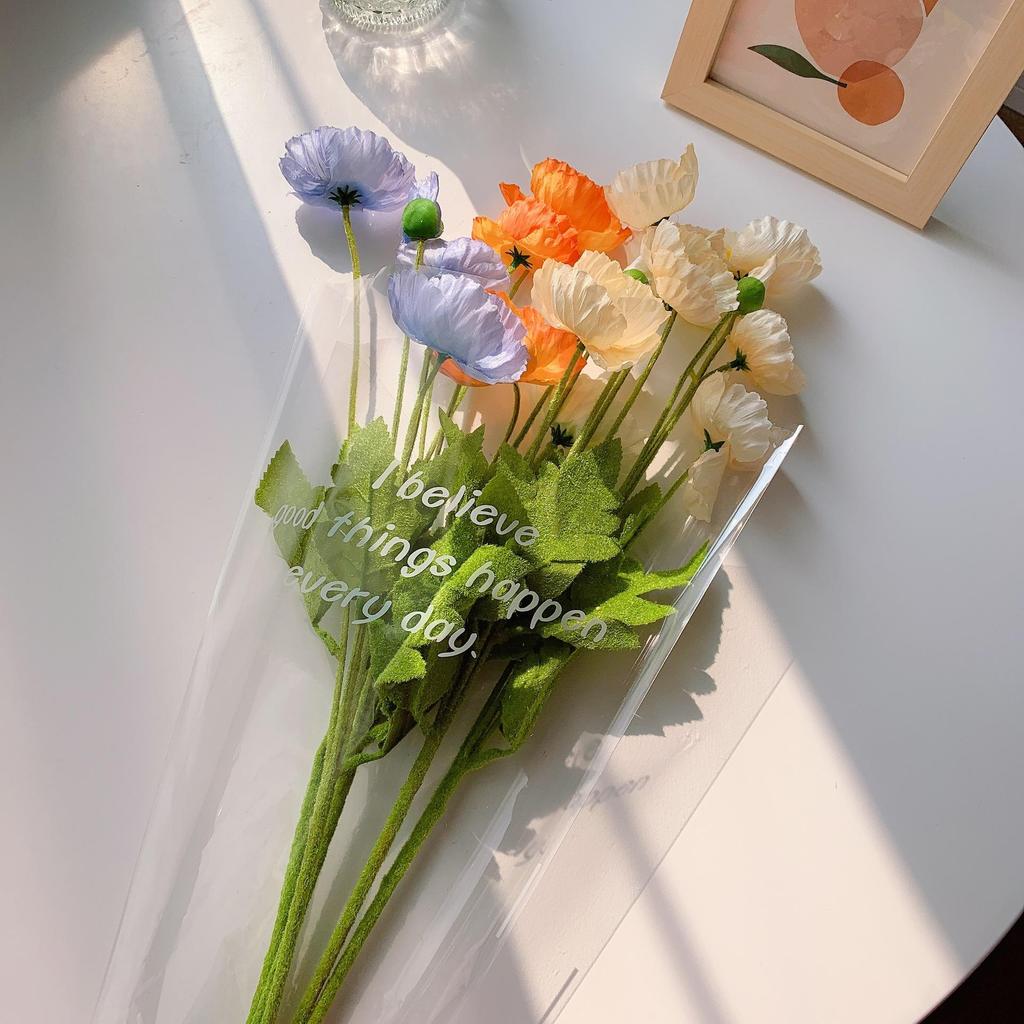Korean Artificial Corn Poppy Bouquet - Room Decor & Photo Props