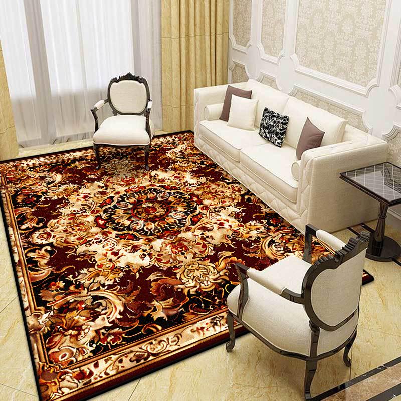 Big Size European Style Red Carpet Living Room 140x200cm Non-slip Luxury Rug for Bedroom Cloakroom Non-slip Floor Mat Washable