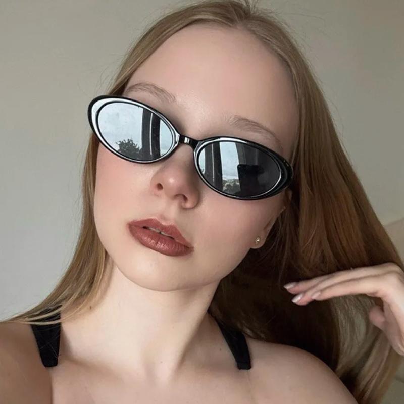 1/2pcs Women Small Oval Rivet Sunglasses Fashion Multi Color Frame UV400 Sun Glasses Outdoor Casual Shade Eyewear