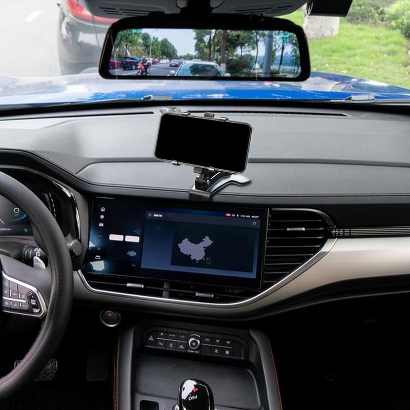 Car Mobile Phone Stand Auto Mobile Phone Bracket Matte Texture Car Phone Stand For Sun Visor Rearview Mirror Home Dashboard