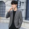 Traje de Cuadros Otoñal Traje de Hombre Corte Slim Versión Coreana de Rufián Juvenil Guapo Traje Casual Abrigo Individual de Negocios Top