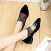 Women Shoes Mesh Single Sexy Flats Europe America 2024 Spring Summer Autumn Gauze Lace Pointed Basic Adult PU Mary Jane Luxury