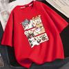 Letnie T-shirty Damskie z Krótkim Rękawem Nowe z Nadrukiem 3D Nowe Streetowe Topy Gorąca Wyprzedaż Letnie Damskie Koszulki Zestaw dla Pary