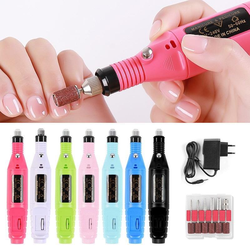 Mini Electric Grinding Nail Grinder Smooth Intelligent Speed Regulation Electric Manicure Device Nail Polishing Nail Tool Set
