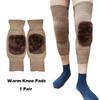 1 Pair Thickened Fleece-Lined Knee Pads for Winter Warmth and Cold Protection