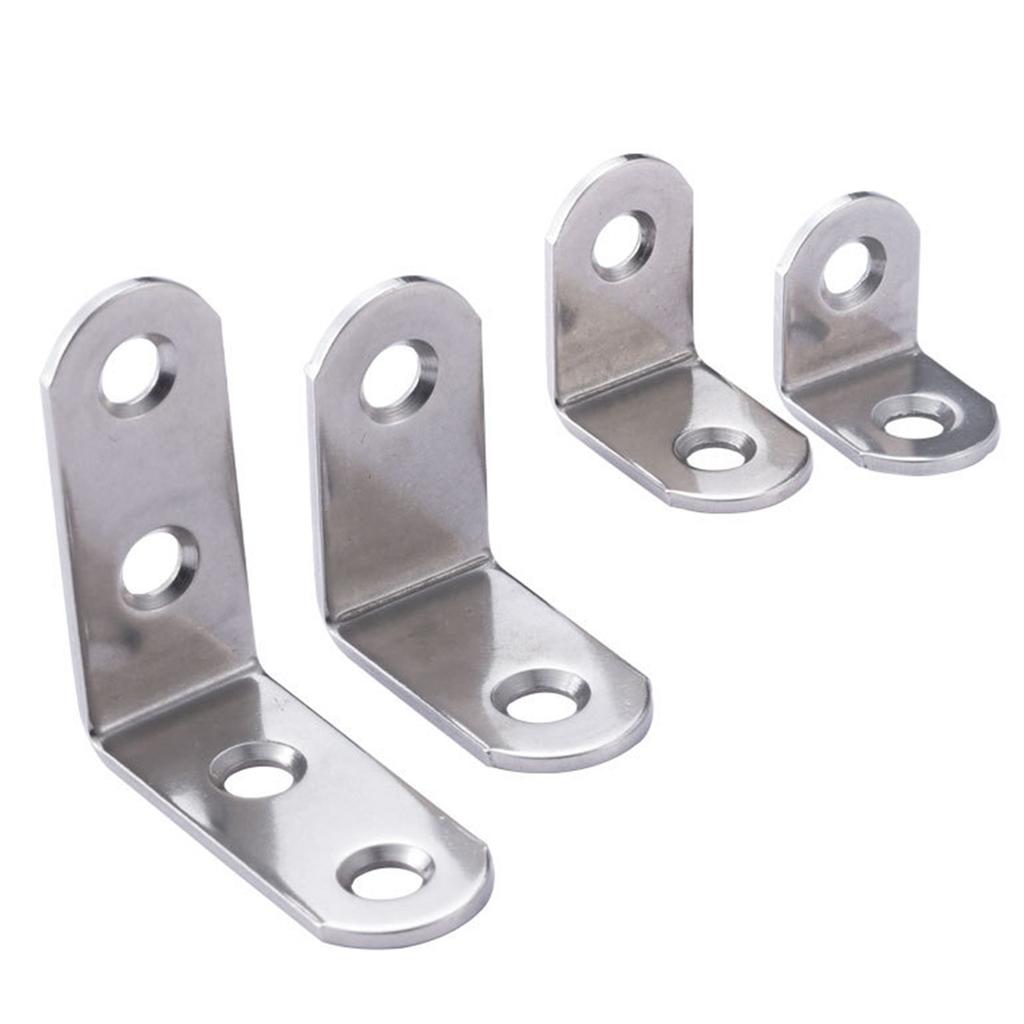 10pcs Heavy Duty Corner Brace Stainless Steel L Brackets Joint Bracket Fastener for Wall Hangings Cupboard Wardrobes