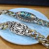 Türkis Six-character Mantra Neun-Augen Dzi Perlenarmband, Vintage Mala Perlen, Amulett Glück Glücksbringende Perlenarmbänder