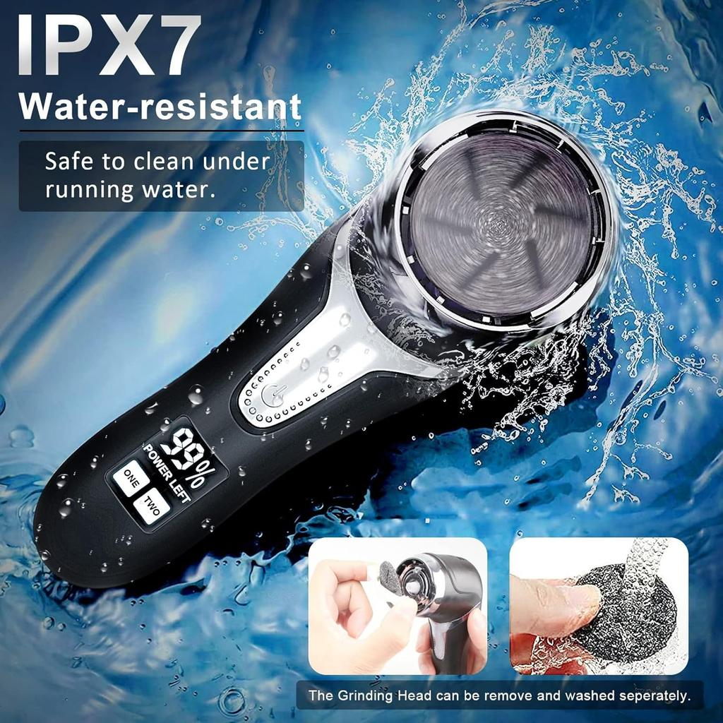 Electric Callus Remover for Feet with Vacuum, Professional Pedicure Tools Kit, Rechargeable Waterproof Foot File ,LCD Display