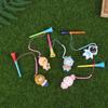 Plastic Tee Golf Tee With Rope Cartoon Pattern Anti-Lost Ball Rack