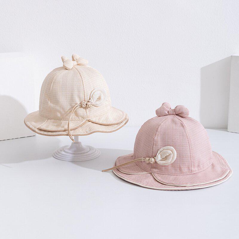 Korean Style Children's Sun Protection Lace Bucket Hat for Girls