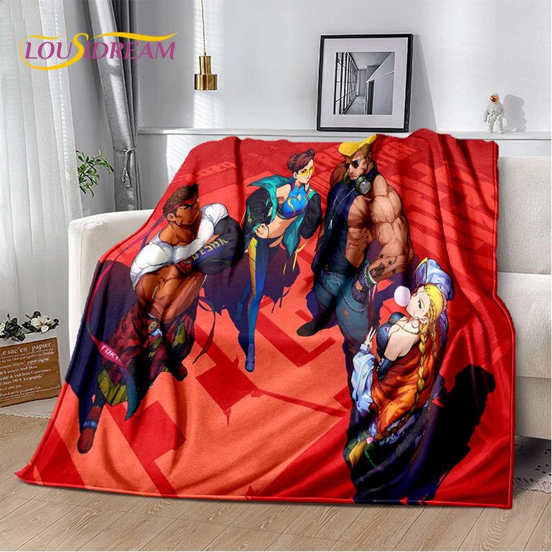 Street Fighter Retro Game Gamer Soft Plush Blanket,Flannel Blanket Throw Blanket for Living Room Bedroom Bed Sofa Picnic Cover